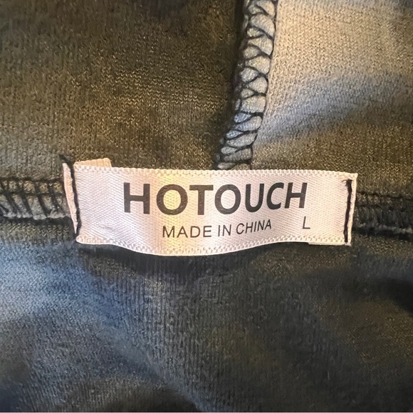 Hotouch Women’s Tie-Dye Zip-Up Soft Velvety Hoodie Blue/Brown Size L EUC - Picture 4 of 6